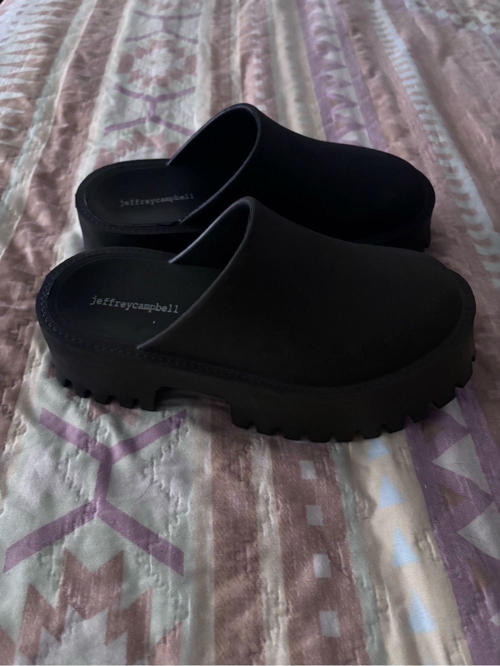 Jeffrey Campbell Black Chunky Clogs